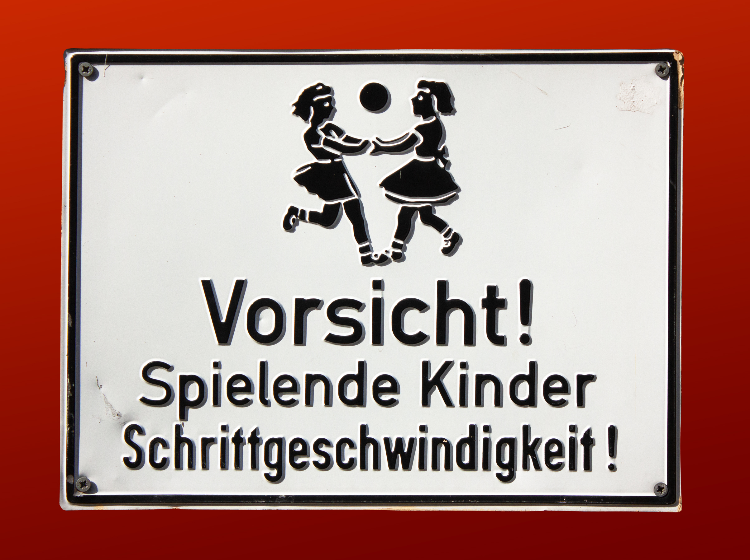 Vorsicht! Spielende Kinder!